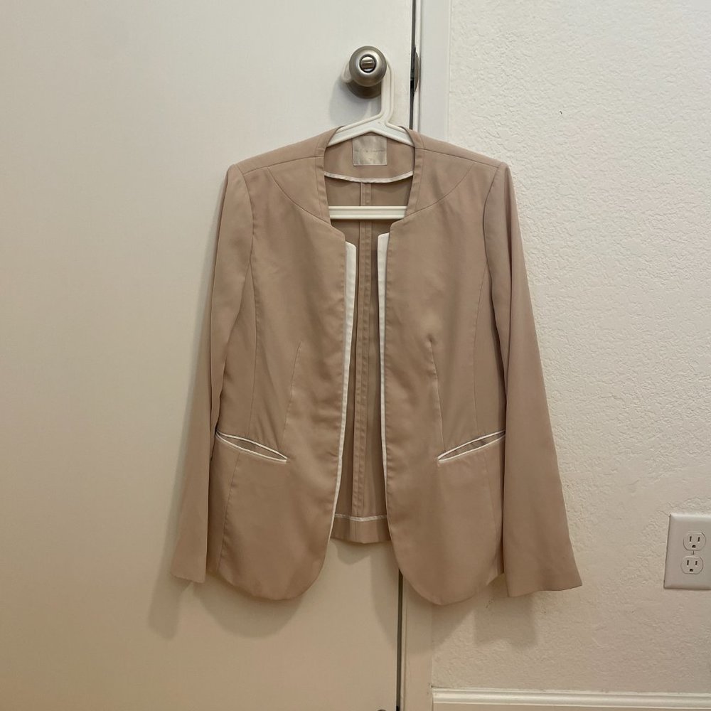 Olivia Lauren Blush Silk Blazer Size 10/12